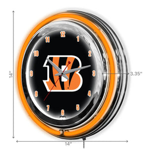 Cincinnati Bengals 14in Neon Clock - neon clock