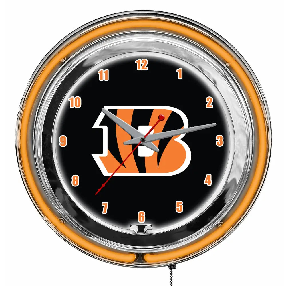 Cincinnati Bengals 14in Neon Clock - neon clock