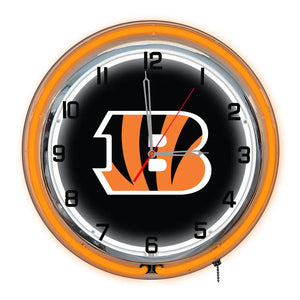 Cincinnati Bengals 18in Neon Clock - neon clock