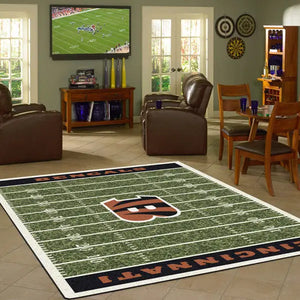 Cincinnati Bengals NFL Football Field Rug  NFL Area Rug - Fan Rugs