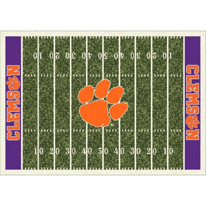 Clemson University Football Field Rug - College Area Rug