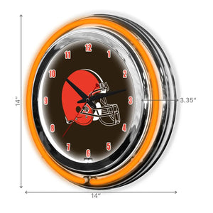 Cleveland Browns 14in Neon Clock - neon clock