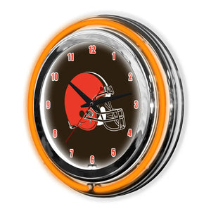 Cleveland Browns 14in Neon Clock - neon clock