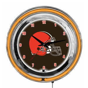 Cleveland Browns 14in Neon Clock - neon clock