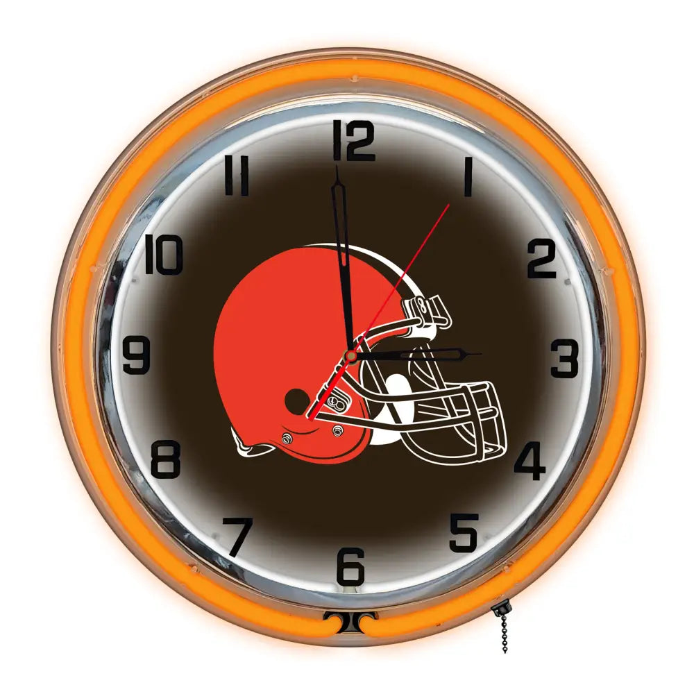 Cleveland Browns 18in Neon Clock - neon clock