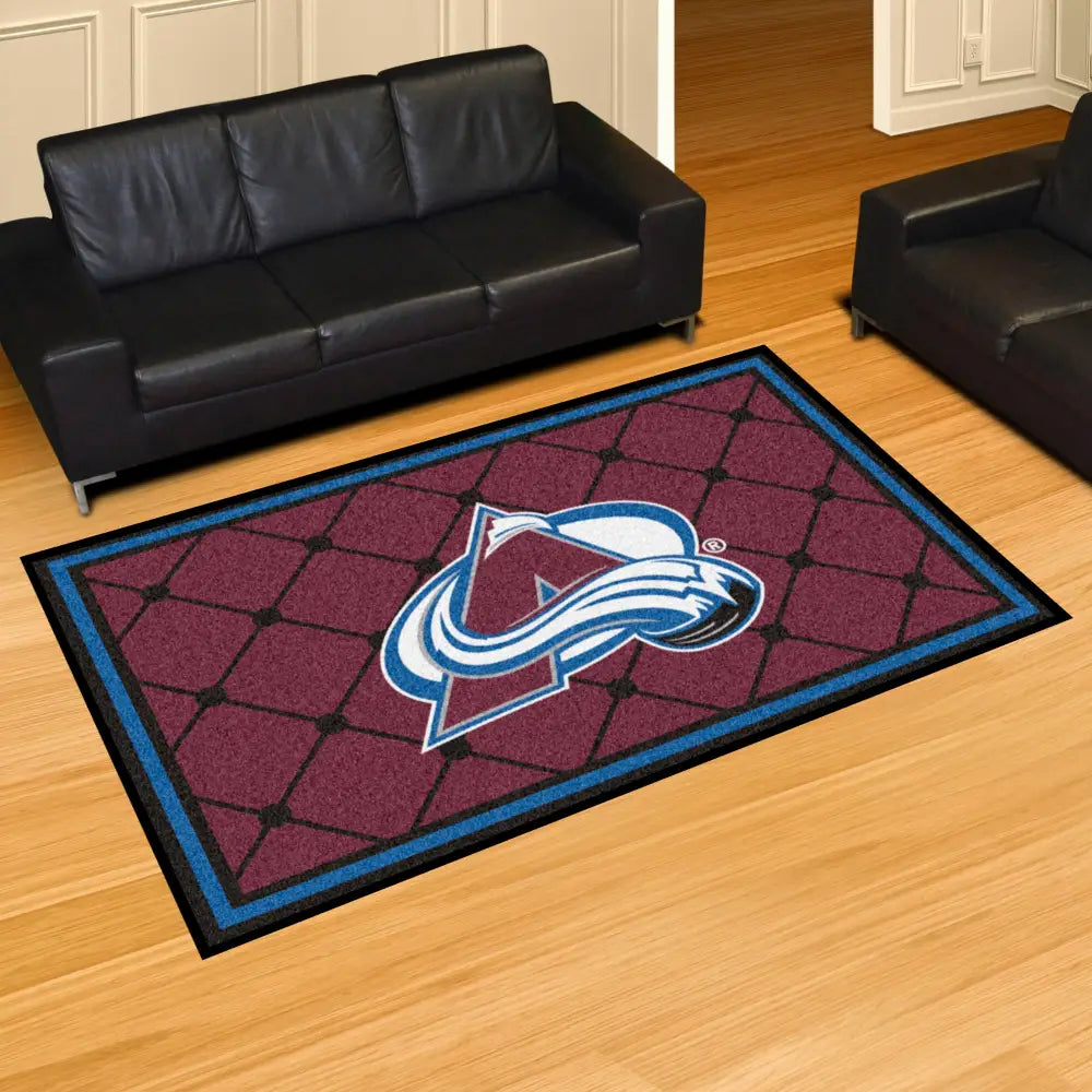 Colorado Avalanche Plush Rug  NHL Area Rug - Fan Rugs