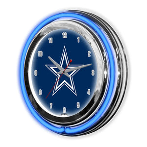 Dallas Cowboys 14in Neon Clock - neon clock