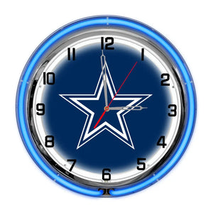 Dallas Cowboys 18in Neon Clock - neon clock