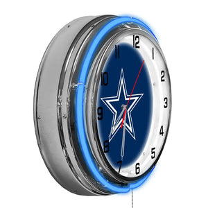 Dallas Cowboys 18in Neon Clock - neon clock