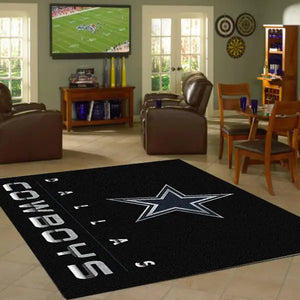 Dallas Cowboys Chrome Area Rug  NFL Area Rug - Fan Rugs