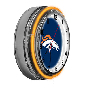 Denver Broncos 18in Neon Clock - neon clock