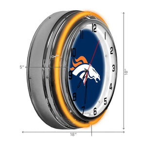 Denver Broncos 18in Neon Clock - neon clock