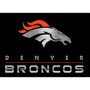 Denver Broncos Chrome Area Rug  NFL Area Rug - Fan Rugs