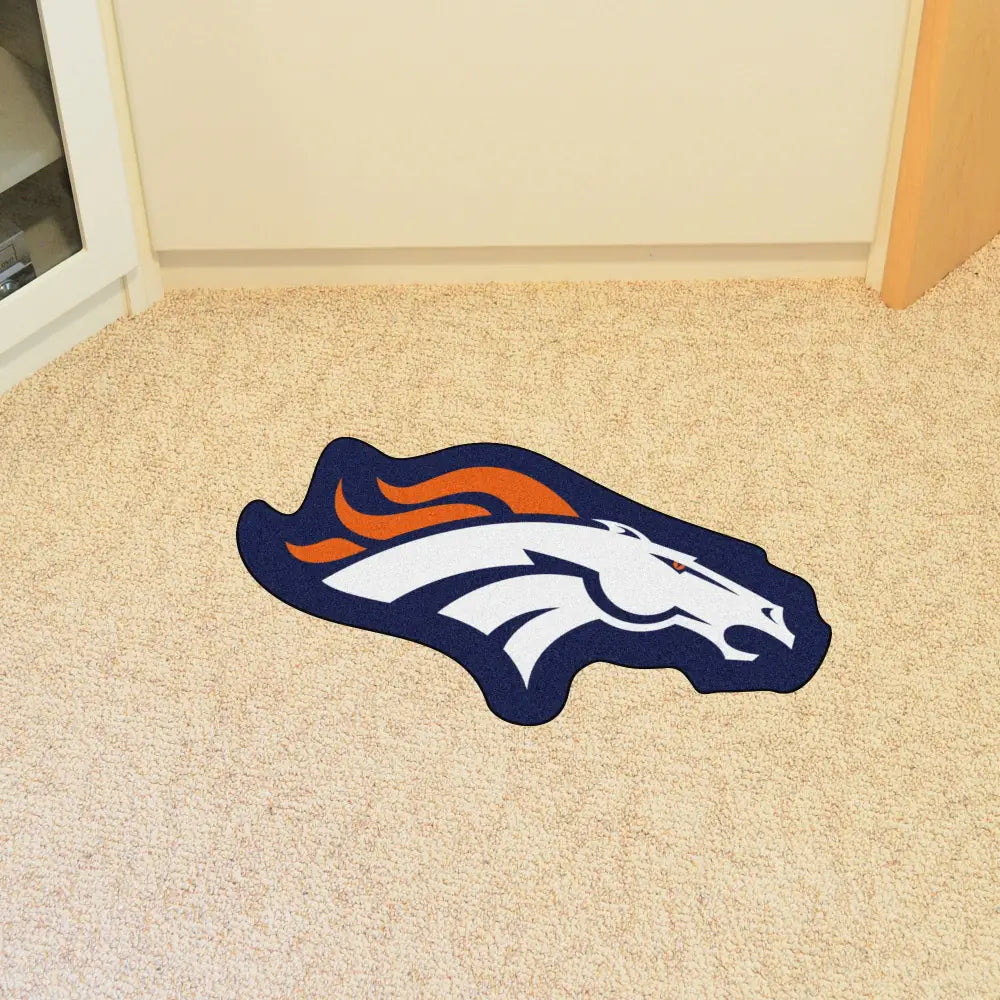 Denver Broncos Mascot Mat - 36’’ x 20.3’’ - NFL Mascot Mat