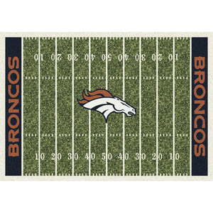 Denver Broncos NFL Football Field Rug  NFL Area Rug - Fan Rugs