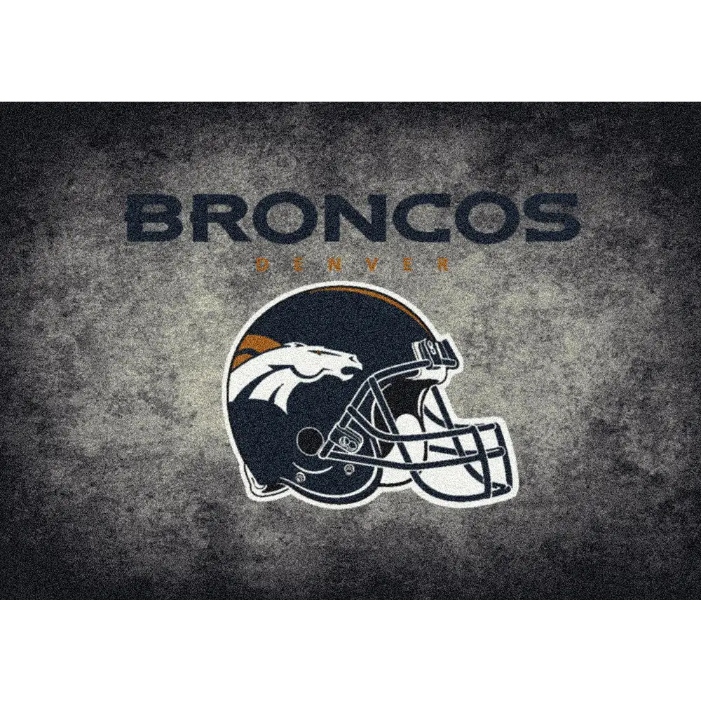 Denver Broncos NFL Team Distressed Rug  NFL Area Rug - Fan Rugs