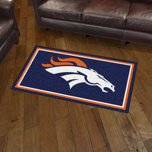 Denver Broncos Plush Rug - 3’ x 5’ (36’’x 60’’) - NFL Area Rug