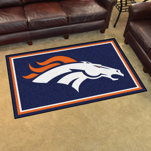 Denver Broncos Plush Rug - 4’ x 6’ (44’’x71’’) - NFL Area Rug