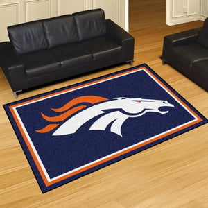 Denver Broncos Plush Rug - 5’ x 8’ (59.5’’x88’’) - NFL Area Rug