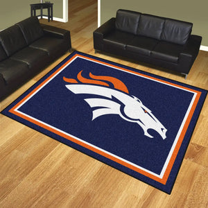 Denver Broncos Plush Rug - 8’ x 10’ (87’’x117’’) - NFL Area Rug