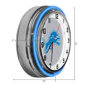 Detroit Lions 18in Neon Clock - neon clock