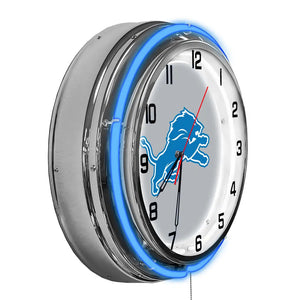 Detroit Lions 18in Neon Clock - neon clock