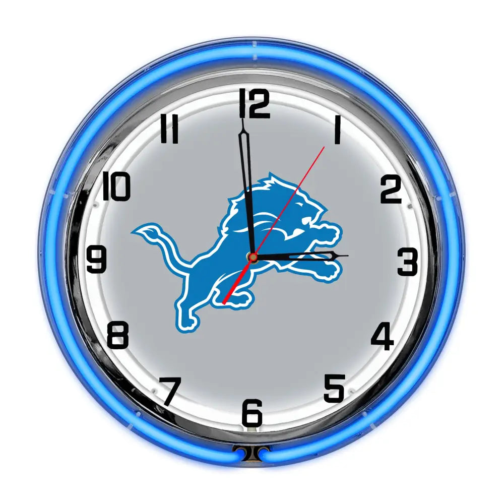 Detroit Lions 18in Neon Clock - neon clock