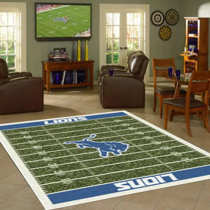 Detroit Lions NFL Football Field Rug  NFL Area Rug - Fan Rugs