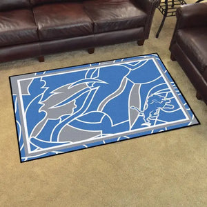 Detroit Lions X-Fit 4x6 Plush Rug  NFL Area Rug - Fan Rugs