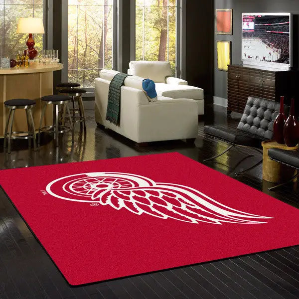 Detroit Red Wings NHL Team Spirit Rug  NHL Area Rug - Fan Rugs