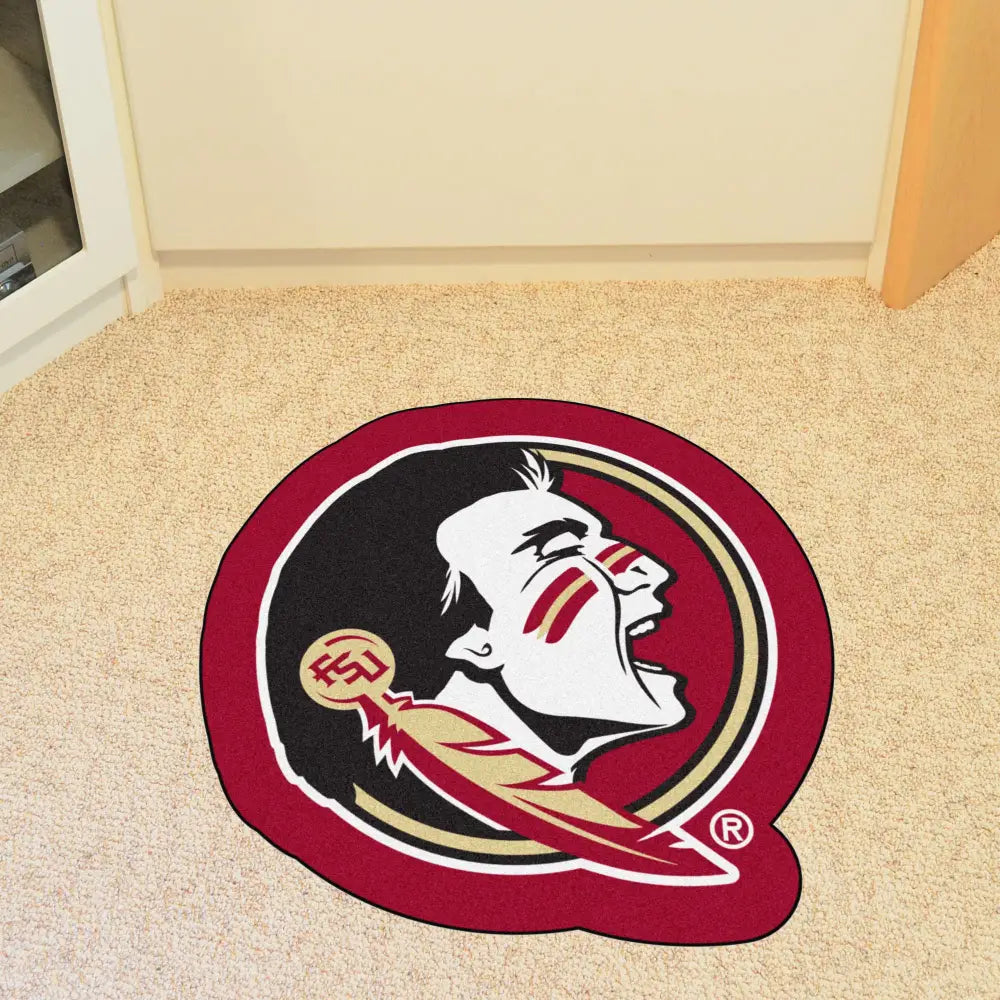 Florida State University Mascot Mat - 30’’ x 30.4’’ - College Mascot Matt