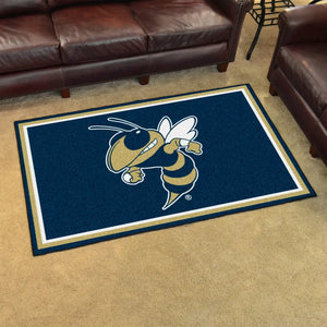 Georgia Tech Mascot Plush Rug  College Area Rug - Fan Rugs