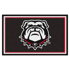 Georgia University Mascot Plush Rug  College Area Rug - Fan Rugs