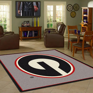 Georgia University Team Spirit Rug  College Area Rug - Fan Rugs