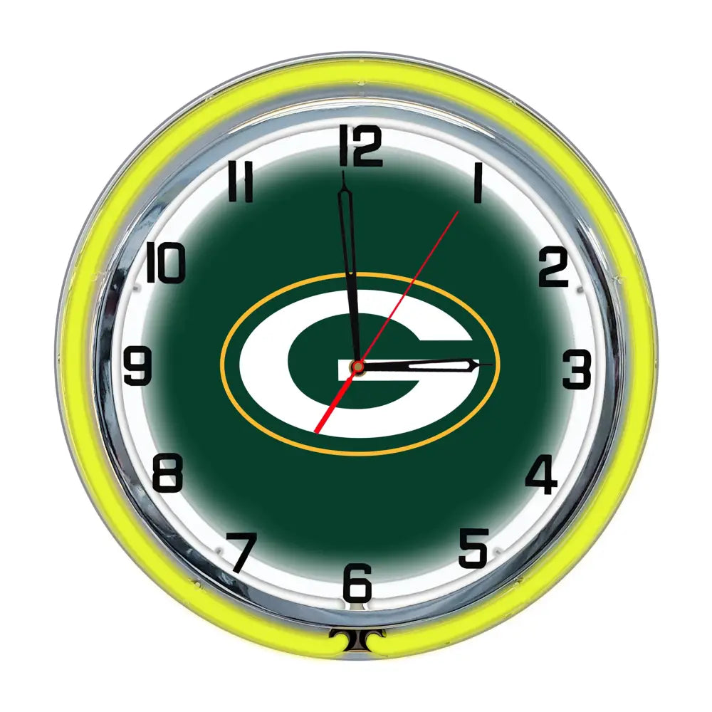 Green Bay Packers 18in Neon Clock - neon clock