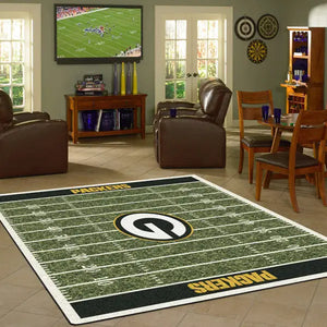 Green Bay Packers NFL Football Field Rug  NFL Area Rug - Fan Rugs