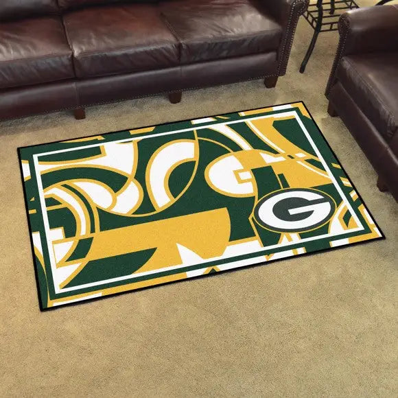 Green Bay Packers X-Fit 4x6 Plush Rug  NFL Area Rug - Fan Rugs