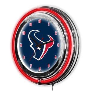 Houston Texans 14in Neon Clock - neon clock