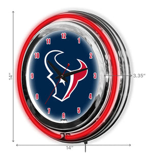 Houston Texans 14in Neon Clock - neon clock