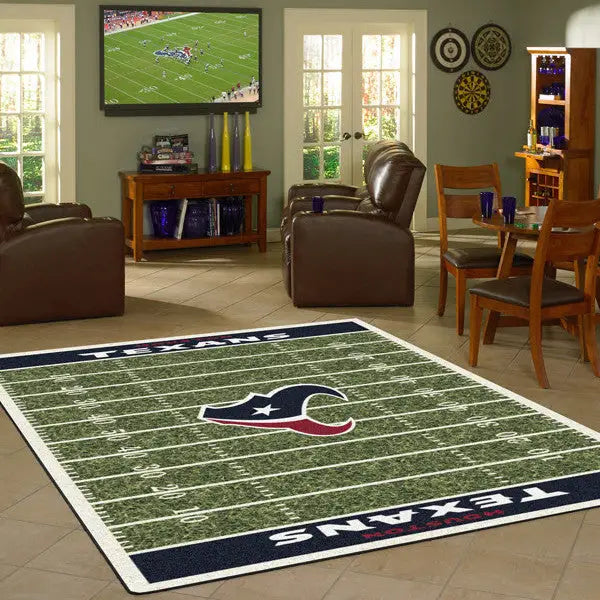 Houston Texans NFL Football Field Rug  NFL Area Rug - Fan Rugs