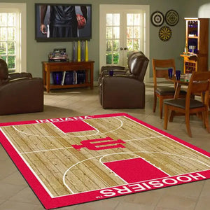 Indiana University Basketball Court Rug  College Area Rug - Fan Rugs