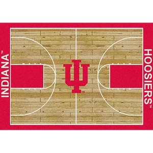 Indiana University Basketball Court Rug  College Area Rug - Fan Rugs