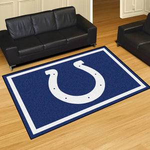 Indianapolis Colts Plush Rug - 5’ x 8’ (59.5’’x88’’) - NFL Area Rug