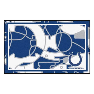 Indianapolis Colts X-Fit 4x6 Plush Rug  NFL Area Rug - Fan Rugs