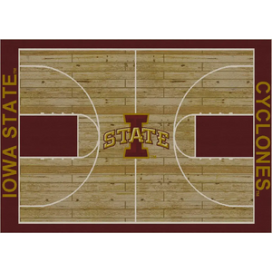 Iowa State University Basketball Court Rug  College Area Rug - Fan Rugs