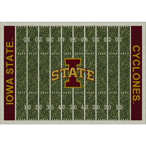 Iowa State University Football Field Rug  College Area Rug - Fan Rugs