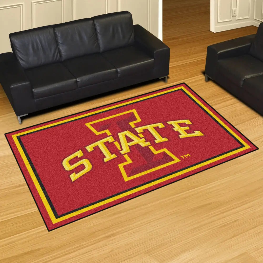 Iowa State University Plush Rug  College Area Rug - Fan Rugs