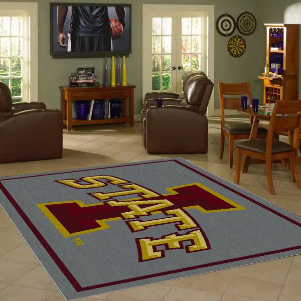 Iowa State University Team Spirit Rug  College Area Rug - Fan Rugs