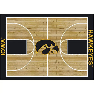 Iowa University Basketball Court Rug - College Area Rug