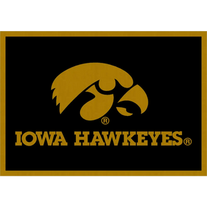 Iowa University Team Spirit Rug  College Area Rug - Fan Rugs